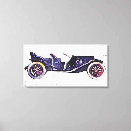 Vintage-auto Canvas Afdruk (Voorkant)