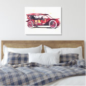 Vintage-auto Canvas Afdruk (Insitu (Slaapkamer))