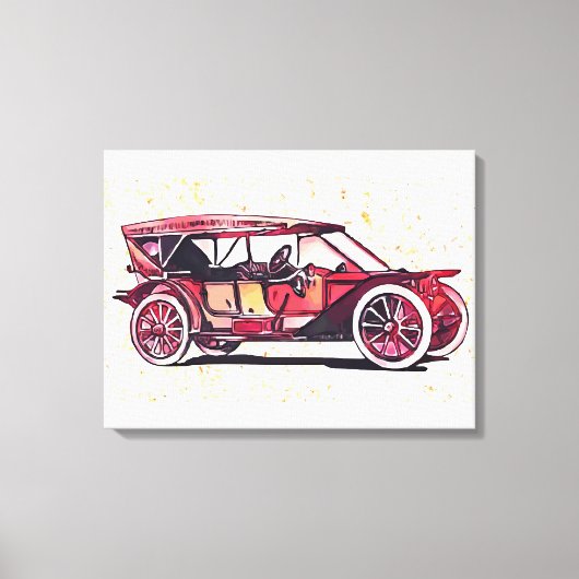 Vintage-auto Canvas Afdruk (Voorkant)