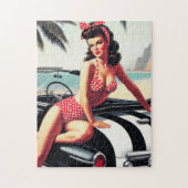 Vintage Auto Classic Pin Up Legpuzzel (Verticaal)
