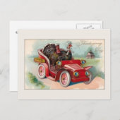 Vintage Auto/de Kaart van de Thanksgiving van (Voorkant / Achterkant)