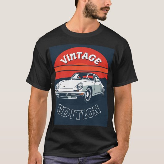 Vintage auto editie t-shirt (Voorkant)