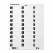 Vintage-auto en Amerikaanse vlaglabels Etiket (Full Sheet)