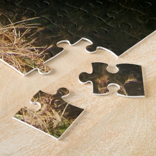 Vintage-auto en -garage, puzzle legpuzzel (Zijkant)