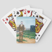 Vintage-auto en Kaarten van de eigenaar (Achterkant)