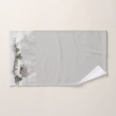 Vintage-auto en kerstboom op grijs bad handdoek (Handdoek)