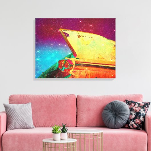 Vintage auto Fin Canvas Afdruk (Insitu (Woonkamer))