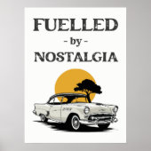 Vintage auto illustratie. poster (Voorkant)