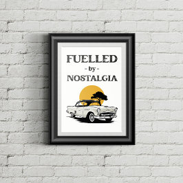 Vintage auto illustratie. poster
