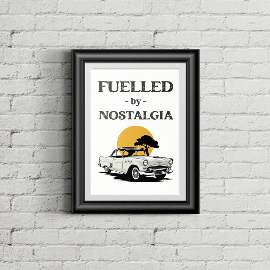 Vintage auto illustratie. poster