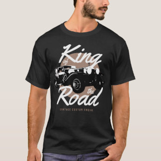 Vintage auto is echt de koning van de weg jongen v t-shirt