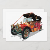 Vintage-auto Kaart (Voorkant / Achterkant)