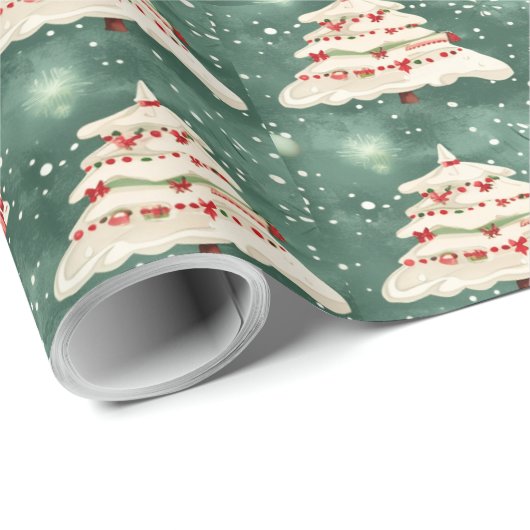 Vintage auto Kerst inpakpapier (Rol Hoek)