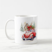 Vintage Auto Kerstmis Koffiemok (Links)