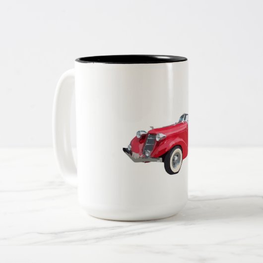 Vintage auto koffie mok (Voorkant links)