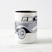 Vintage auto koffie mok (Center)