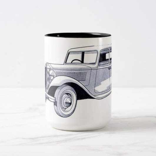 Vintage auto koffie mok (Center)