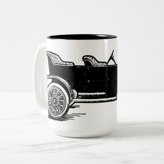 Vintage auto koffie mok (Voorkant links)