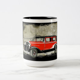 Vintage auto koffie mok
