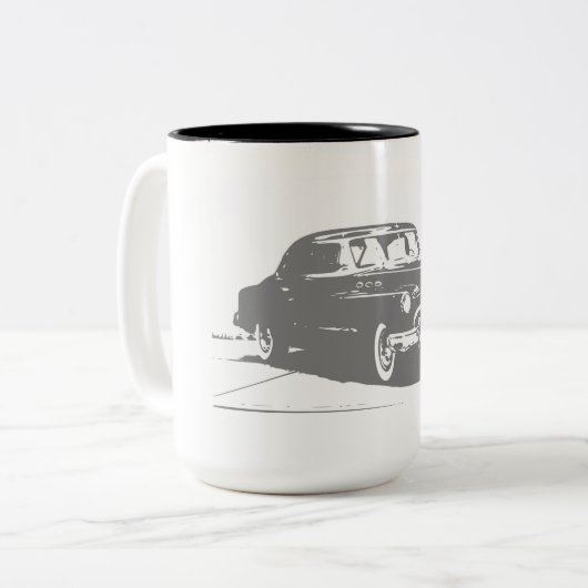 Vintage auto koffie mok (Voorkant links)