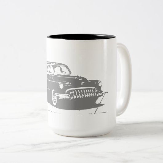 Vintage auto koffie mok (Voorkant rechts)