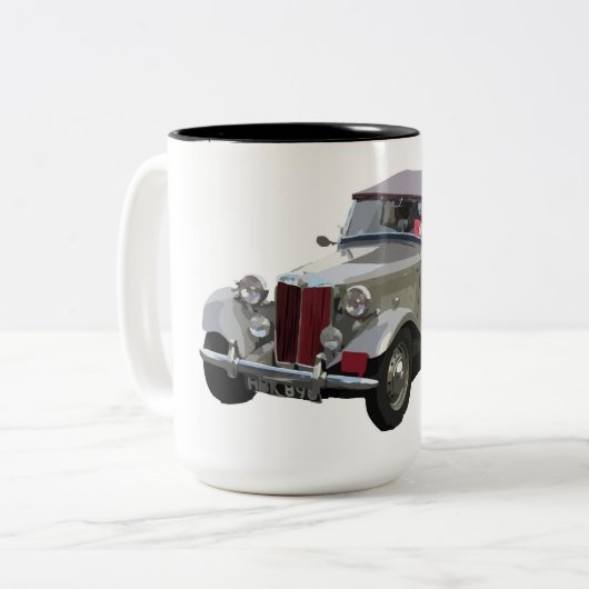 Vintage auto koffie mok (Voorkant links)