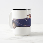 Vintage auto koffie mok (Voorkant links)