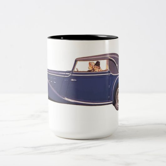 Vintage auto koffie mok (Center)