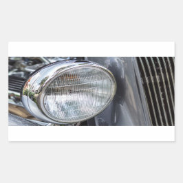 Vintage auto koplamp rechthoek Sticker
