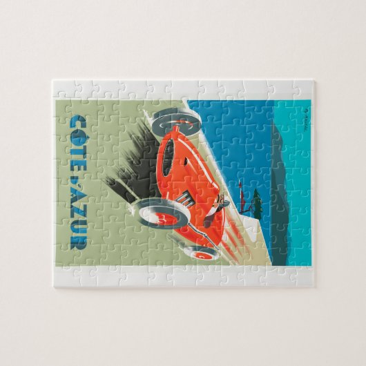 Vintage-auto. Legpuzzel (Horizontaal)