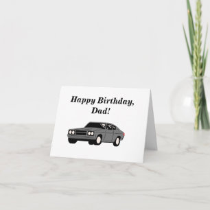 Vintage auto liefhebber vader happy birthday Kaart