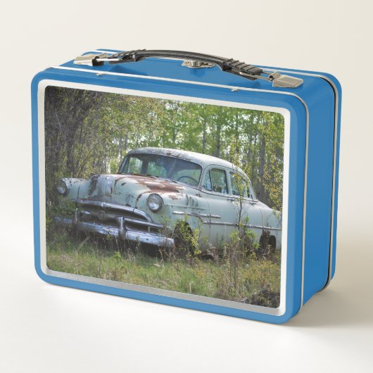 Vintage auto lunchbox (Achterkant)