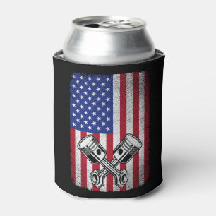 Vintage Auto Mechanische Zuiger Amerikaanse vlag v Blikjeskoeler
