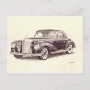 Vintage-auto: Mercedes Benz 300S Briefkaart
