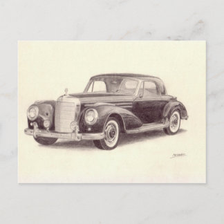 Vintage-auto: Mercedes Benz 300S Briefkaart