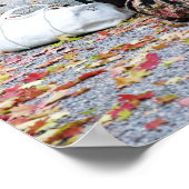 Vintage-auto met veel bagage poster (Hoek)