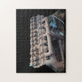 Vintage auto motor, puzzel (Verticaal)