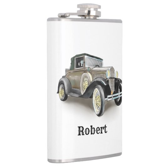 Vintage-auto - Naam toevoegen - Kolf Heupfles (Rechts)