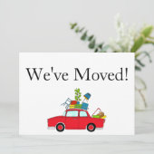 Vintage-auto Nieuwe adreskaart Aankondiging (Staand voorkant)