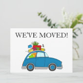 Vintage-auto Nieuwe adreskaart Aankondiging (Staand voorkant)