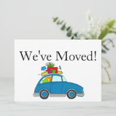 Vintage-auto Nieuwe adreskaart Aankondiging (Staand voorkant)