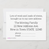 Vintage-auto Nieuwe adreskaart Aankondiging (Achterkant)