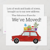 Vintage-auto Nieuwe adreskaart Aankondiging (Voorkant / Achterkant)