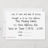 Vintage-auto Nieuwe adreskaart Aankondiging (Achterkant)