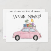 Vintage-auto Nieuwe adreskaart Aankondiging (Voorkant / Achterkant)