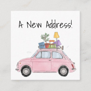 Vintage-auto Nieuwe adreskaart Informatiekaartje