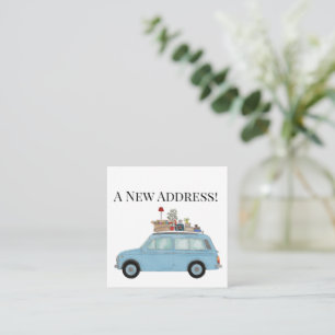 Vintage-auto Nieuwe adreskaart Informatiekaartje