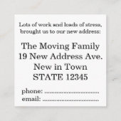 Vintage-auto Nieuwe adreskaart Informatiekaartje (Achterkant)