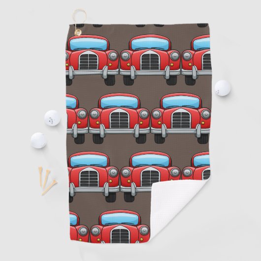Vintage-auto op golfhanddoek (Insitu)