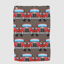 Vintage-auto op golfhanddoek